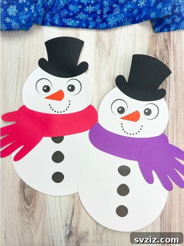 handprint snowman