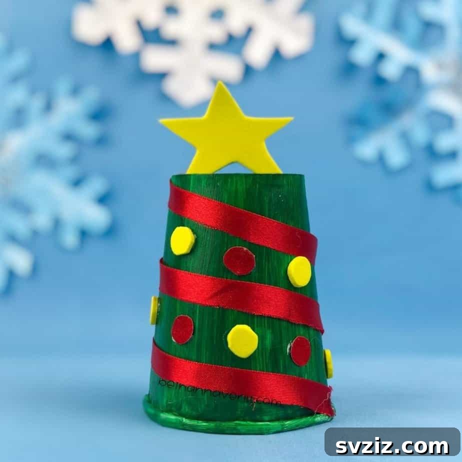 paper cup christmas tree