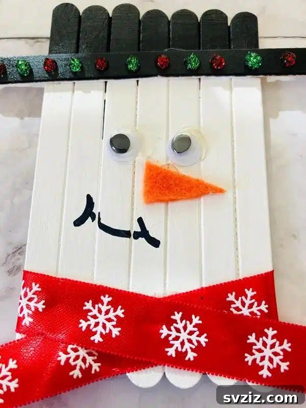 popsicle stick snowman