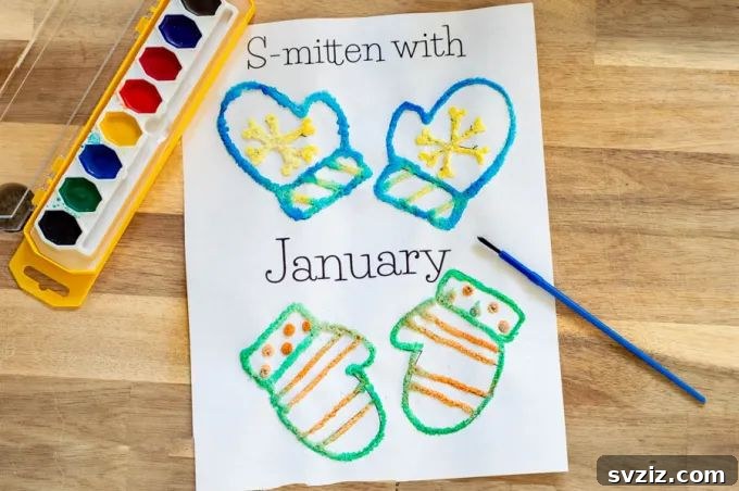 mitten salt painting