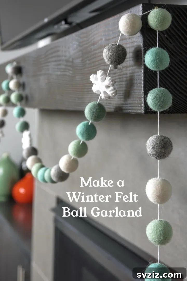 31 Profitable Winter Craft Ideas 13 winter felt ball garland