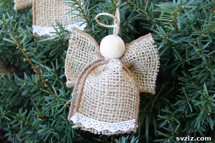 31 Profitable Winter Craft Ideas 24 burlap angel ornaments