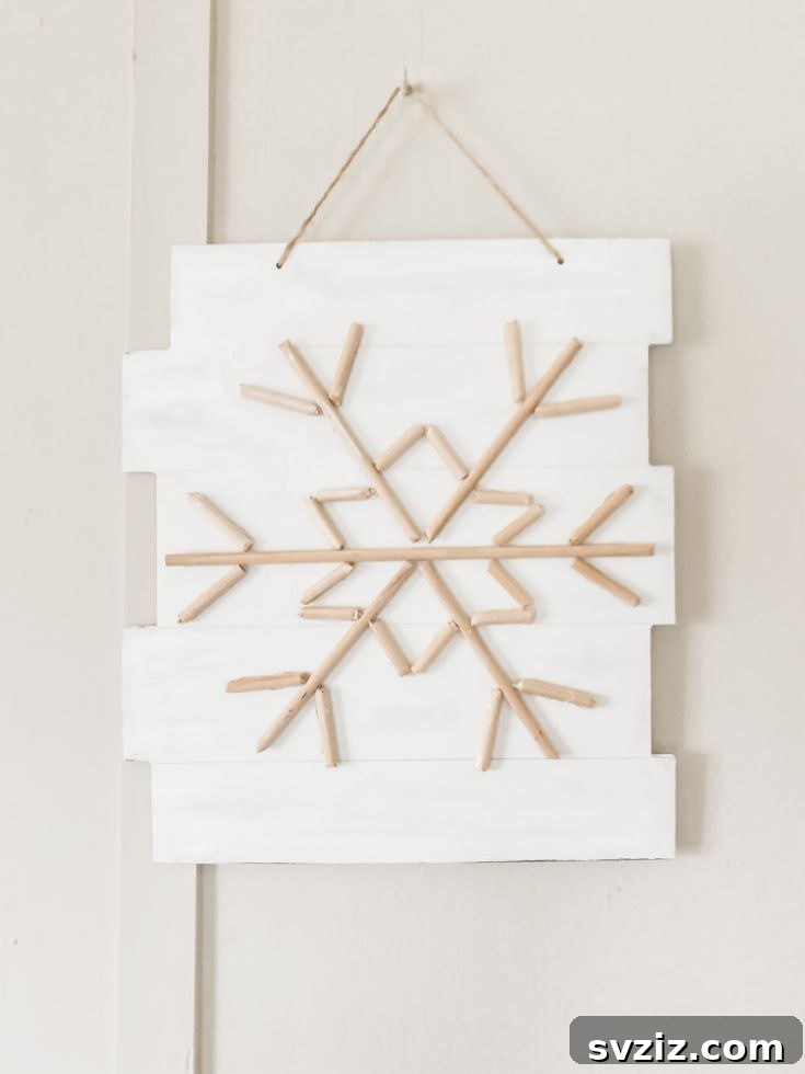 31 Profitable Winter Craft Ideas 6 wood snowflake sign