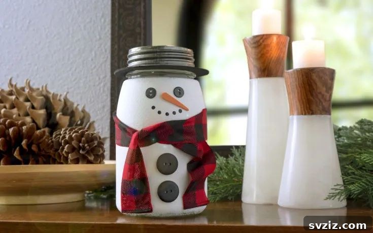 31 Profitable Winter Craft Ideas 8 snowman mason jar