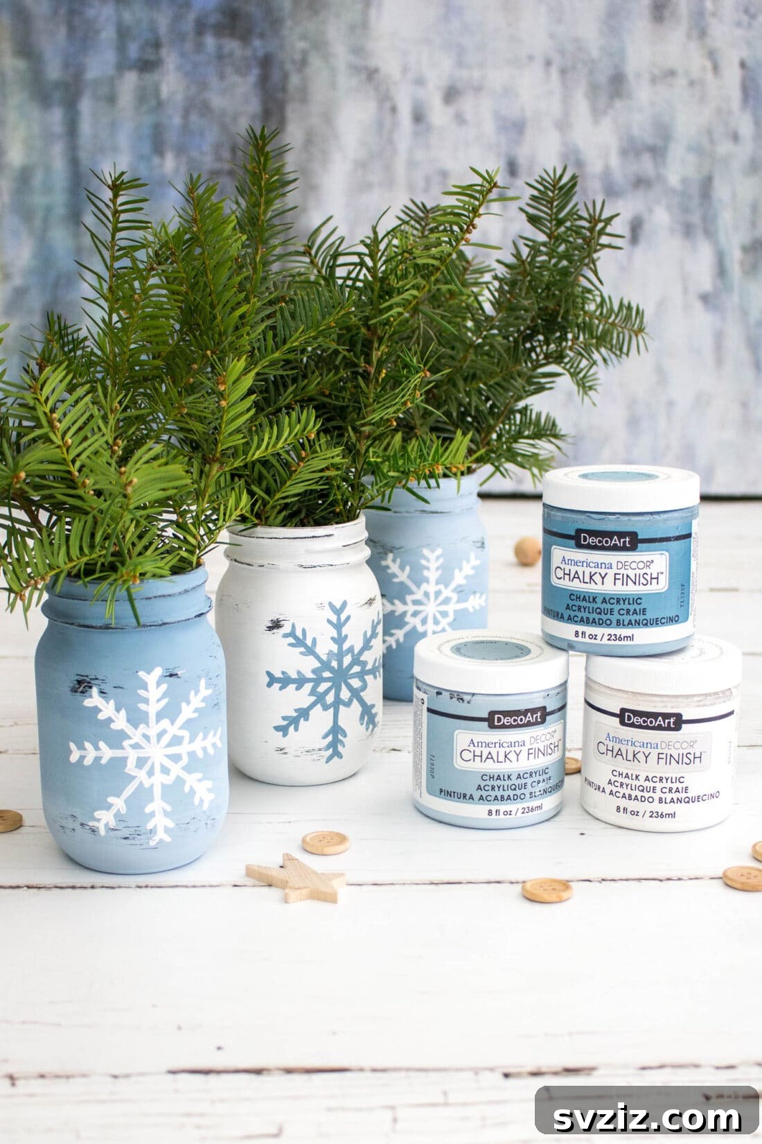 31 Profitable Winter Craft Ideas 10 snowflake mason jar vase