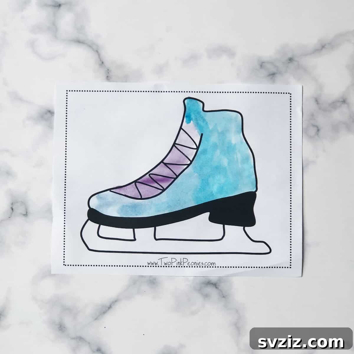 31 Fun Winter Craft Ideas for Little Ones 16 Printable Ice Skate Coloring Page: Easy Winter Activity for Toddlers