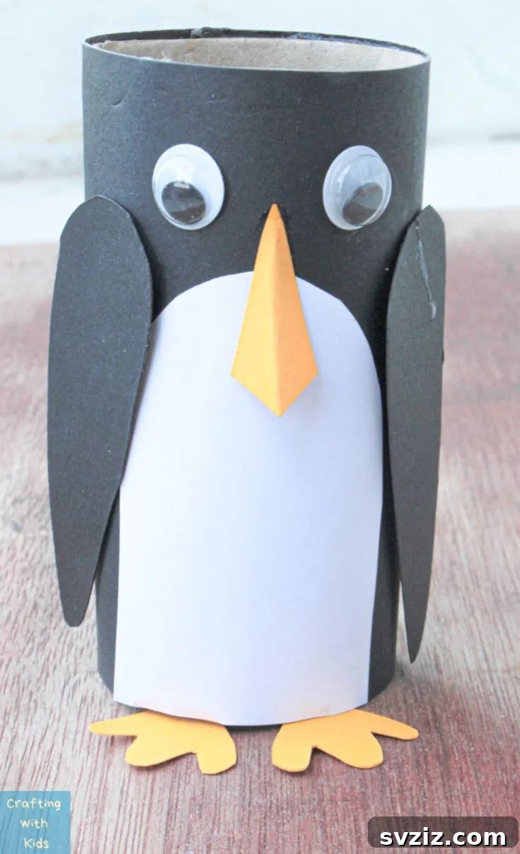 31 Fun Winter Craft Ideas for Little Ones 22 Toilet Paper Roll Penguin Craft: Easy Upcycled Winter Fun for Kids