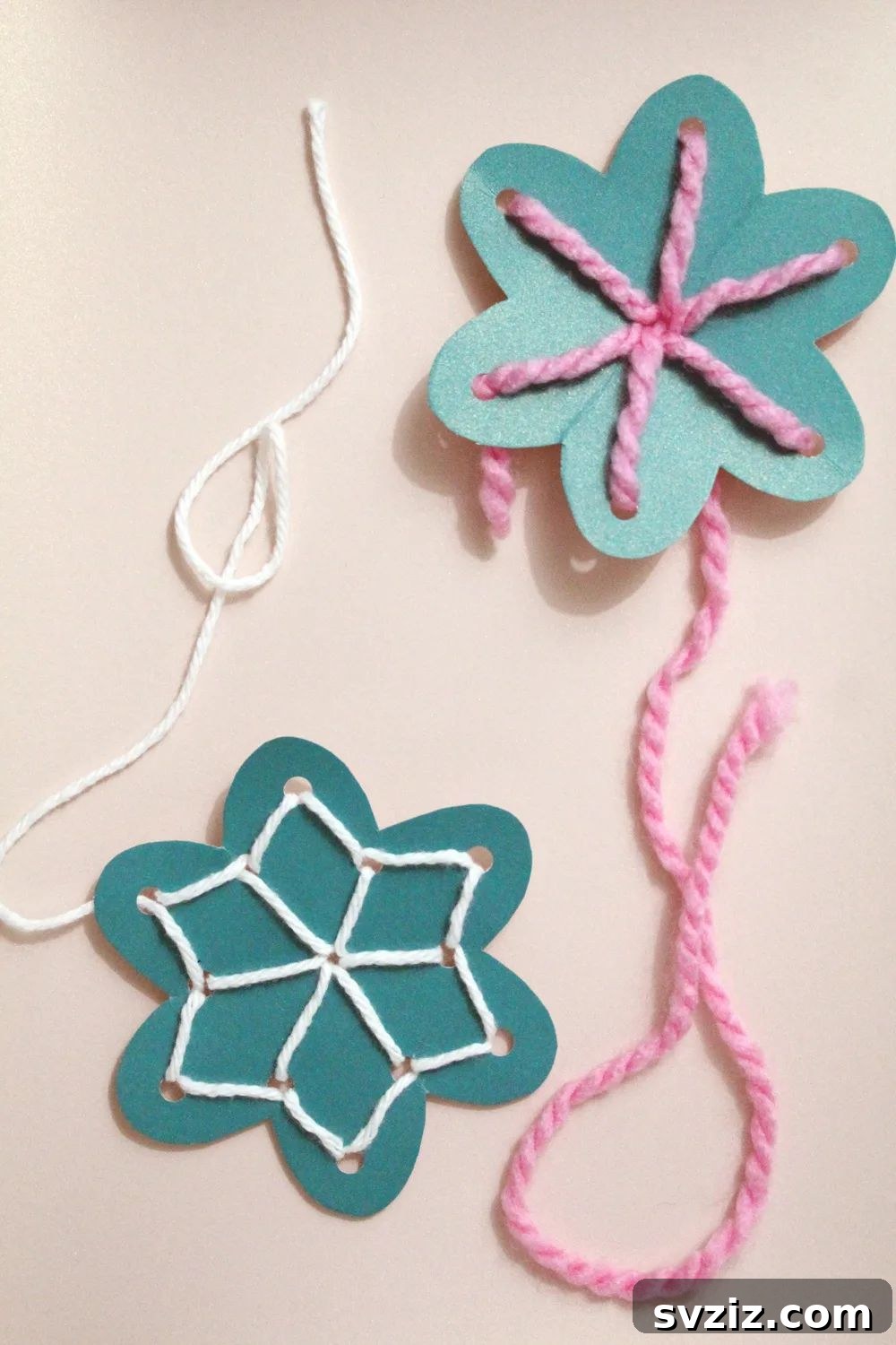 31 Fun Winter Craft Ideas for Little Ones 4 Snowflake Lacing Cards for Toddlers: Develop Hand-Eye Coordination
