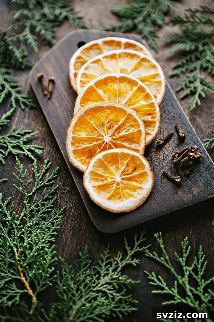 DIY dried orange slices, natural and fragrant winter decor