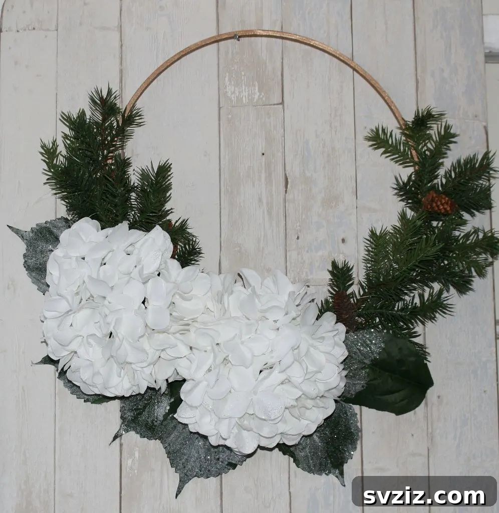 Gorgeous Winter Wreath Inspirations 22 embroidery hoop wreath