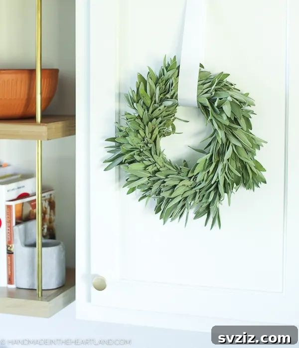 Gorgeous Winter Wreath Inspirations 25 fresh sage wreath