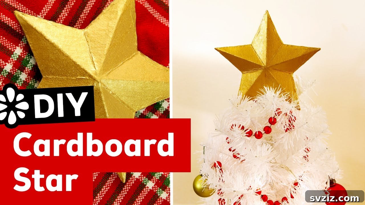 DIY Homemade Gold Star Christmas Tree Topper
