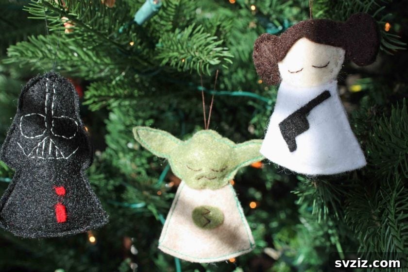 DIY Adorable Felt Character Christmas Ornaments
