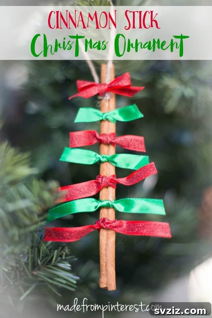 Fragrant Cinnamon Stick Christmas Tree Ornaments