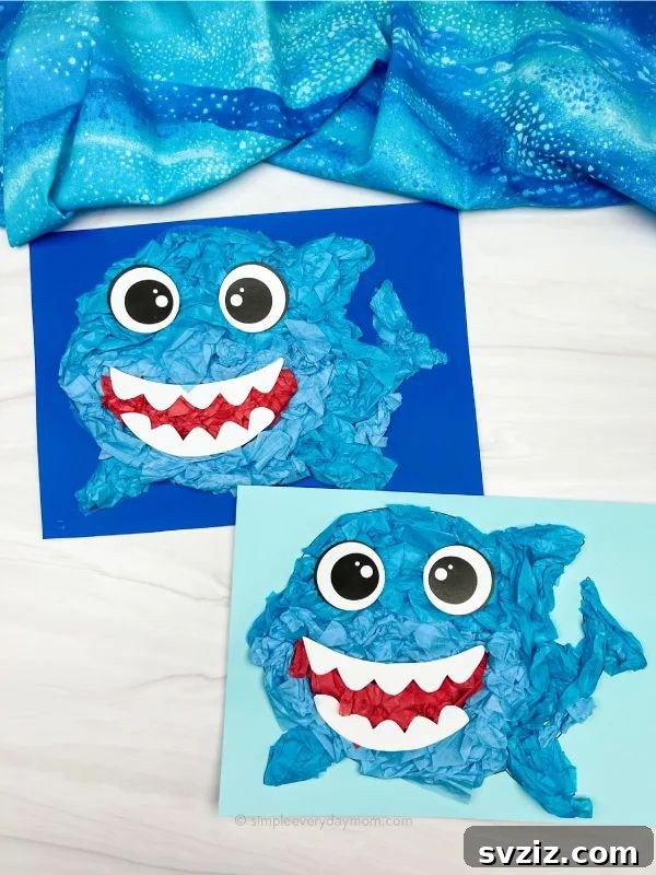 tissue paper shark