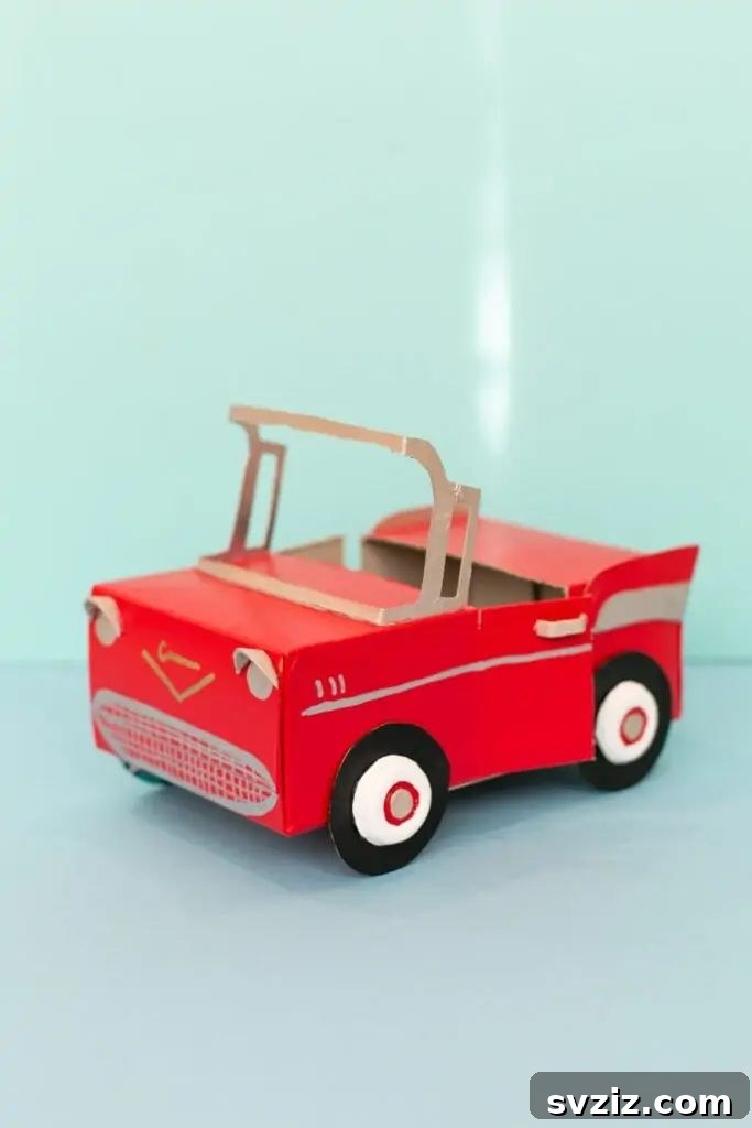 cardboard toy car