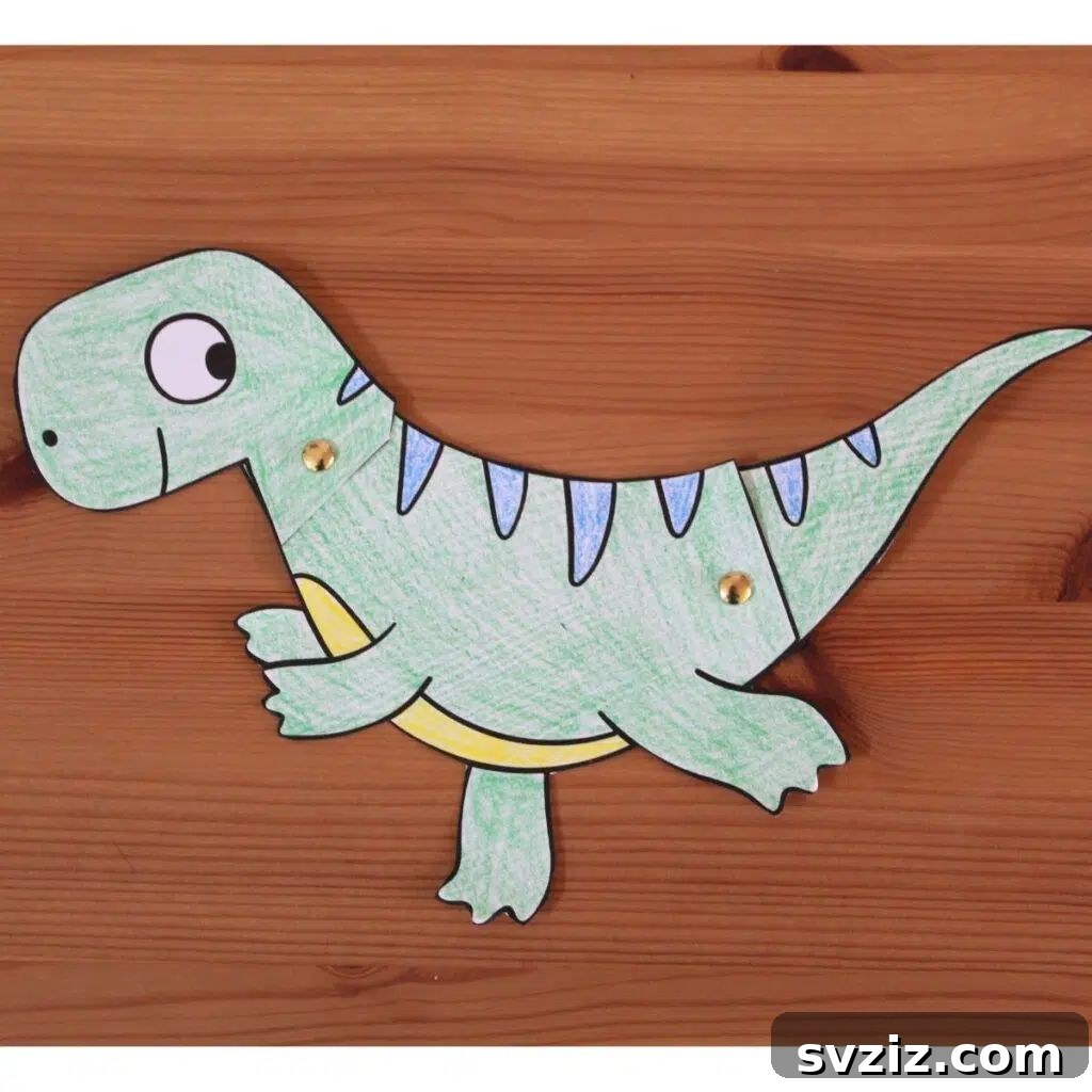 paper cut out dinosaur