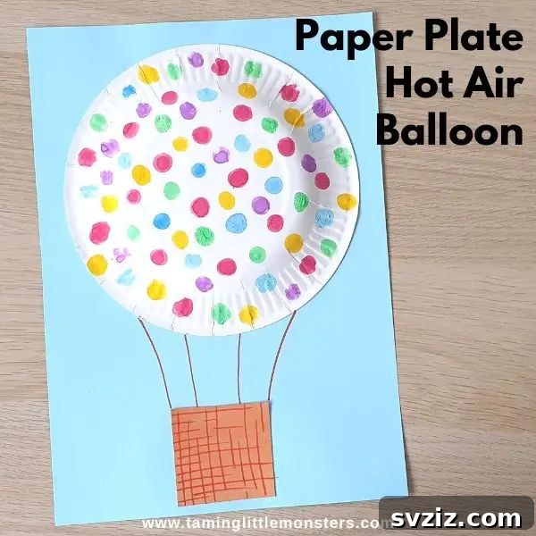 31 Creative Craft Ideas for 5-Year-Olds 21 paper plate hot air balloon