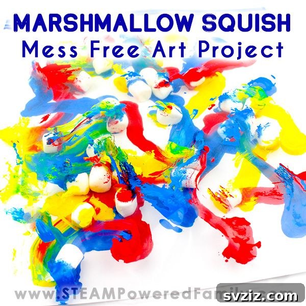 31 Creative Craft Ideas for 5-Year-Olds 23 marshmallow squish art