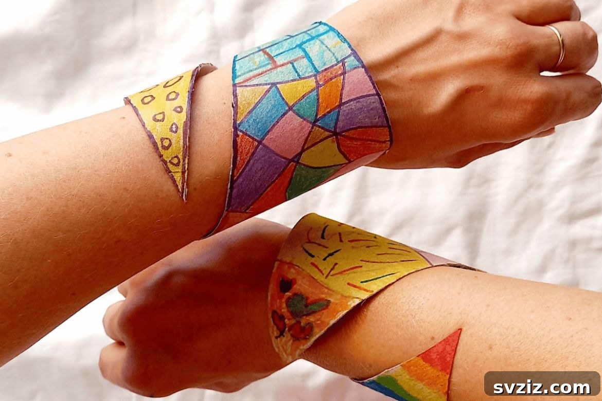 31 Creative Craft Ideas for 5-Year-Olds 25 toilet paper roll bracelet