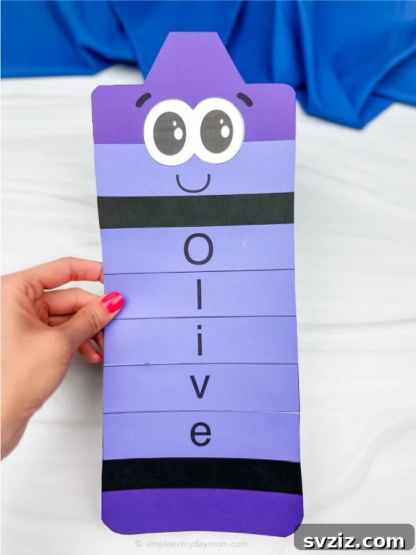 31 Creative Craft Ideas for 5-Year-Olds 30 crayon name craft