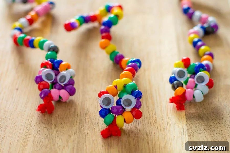 31 Creative Craft Ideas for 5-Year-Olds 33 beaded snakes