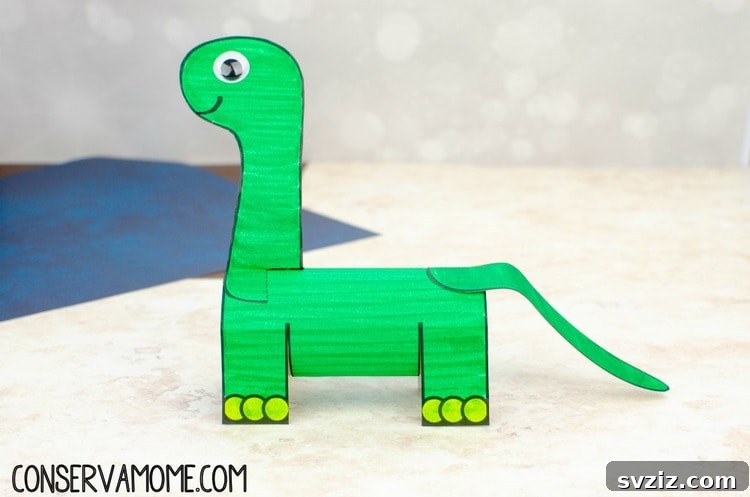 31 Creative Craft Ideas for 5-Year-Olds 9 dinosaur paper craft