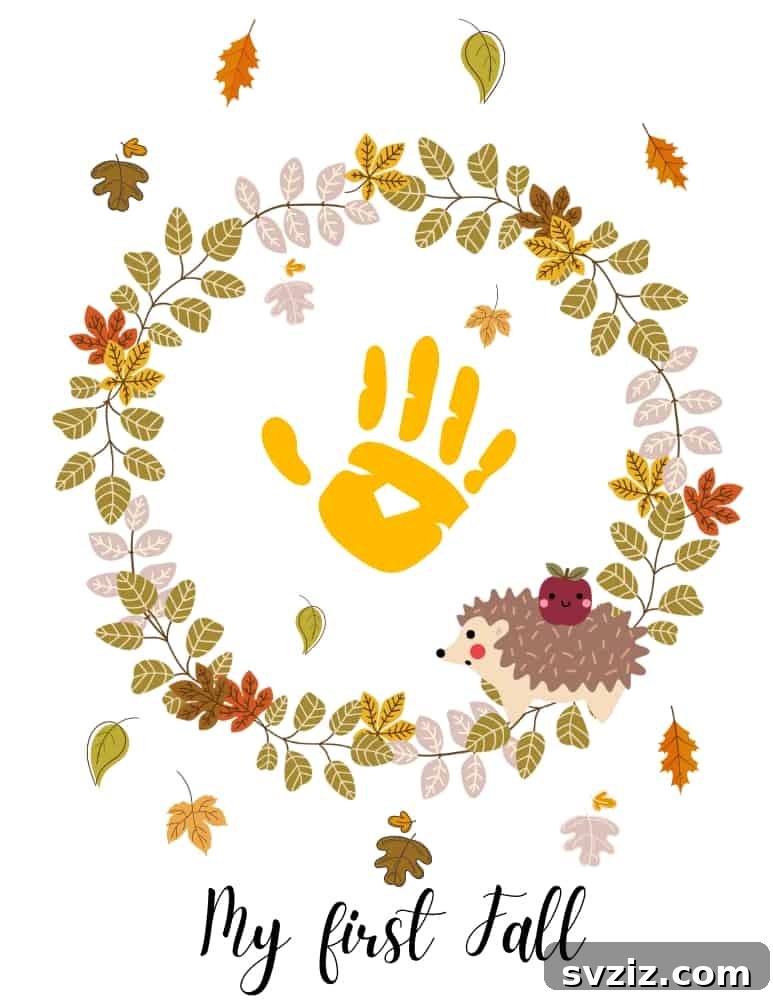 Beautiful fall handprint craft templates for kids, allowing them to create autumn-themed art with their handprints, capturing memories.