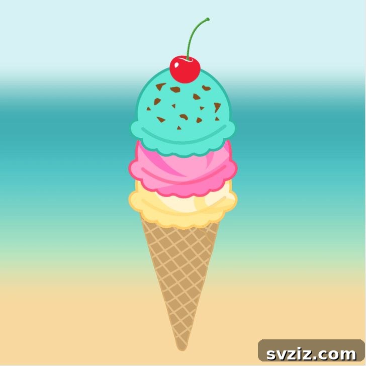 Delightful ice cream activity for kids, featuring printable scoops and cones to stack and decorate, practicing counting and colors.