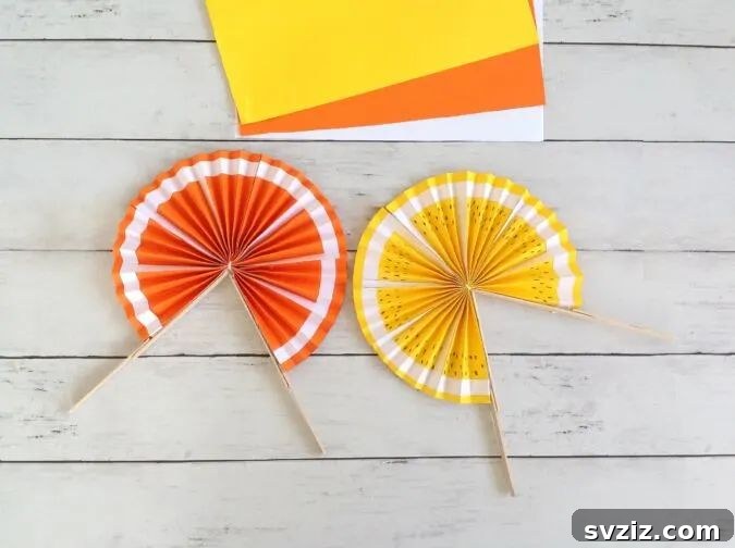fruit paper fan