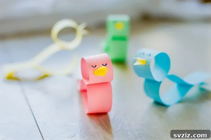 paper strip song birds