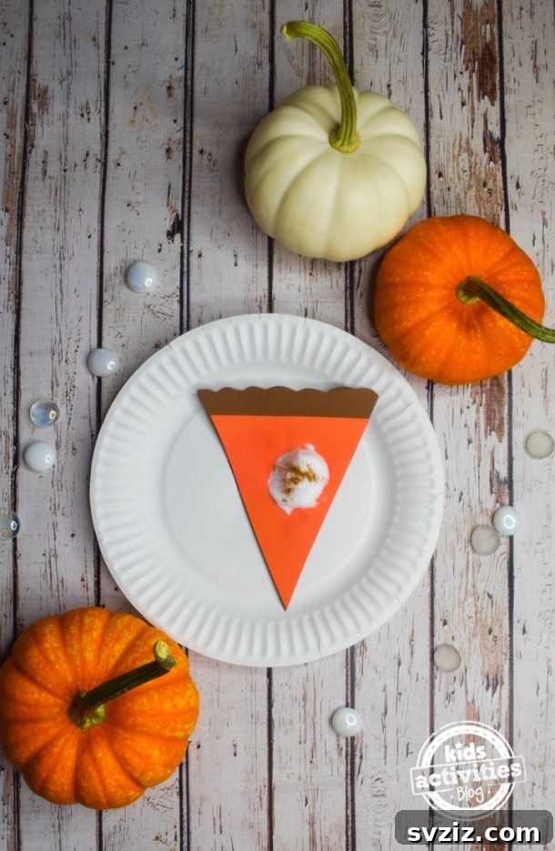 paper pumpkin pie activity