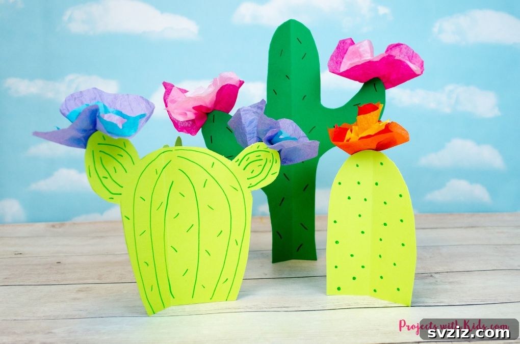 3D paper cactus