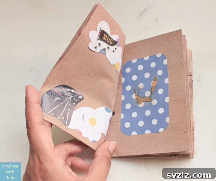 paper bag flip book
