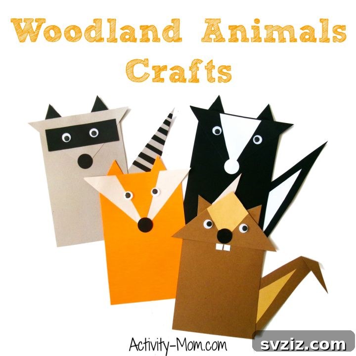 woodland paper animals
