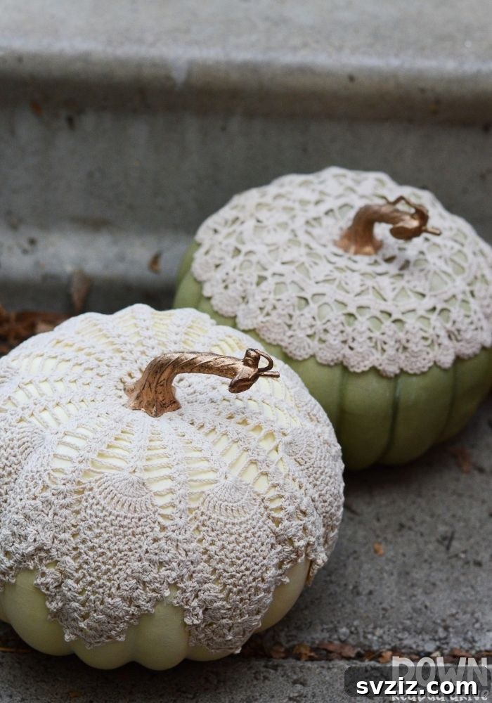 41 Amazing Pumpkin Creations 12 doily pumpkins