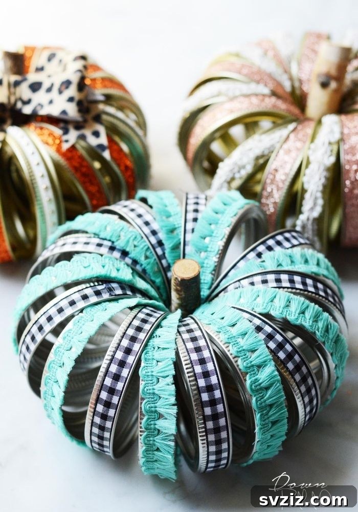 41 Amazing Pumpkin Creations 14 canning ring pumpkins