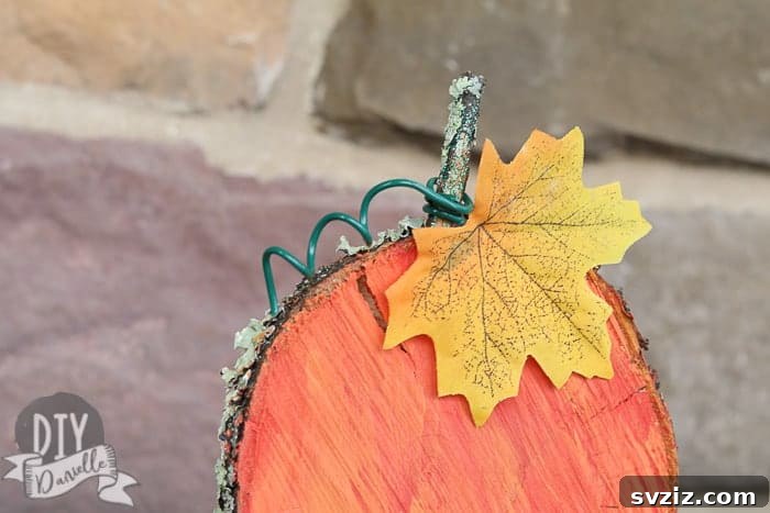 41 Amazing Pumpkin Creations 29 pumpkin wood slice