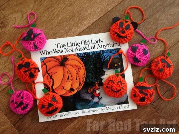 41 Amazing Pumpkin Creations 42 yarn wrapped pumpkin garland