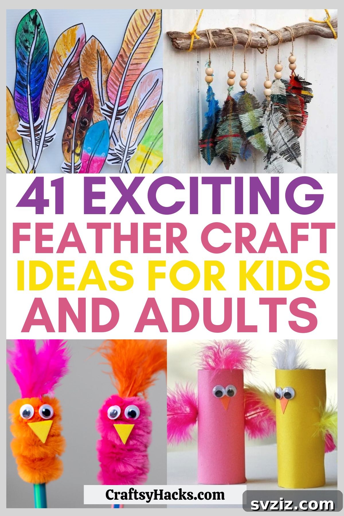 41 Brilliant Feather Projects 2 Feather Crafts for Kids and Adults