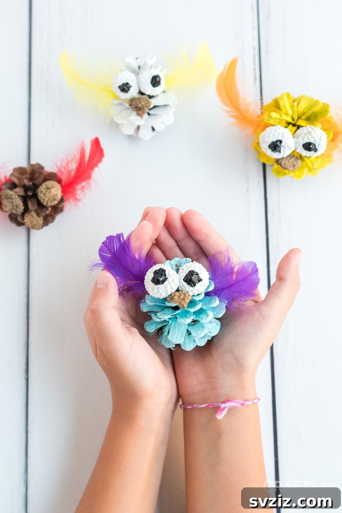 41 Brilliant Feather Projects 15 pinecone owls