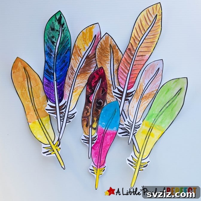 41 Brilliant Feather Projects 17 paper feathers
