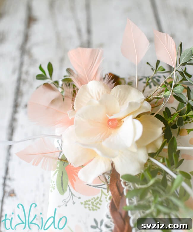 41 Brilliant Feather Projects 22 boho gift wrapping