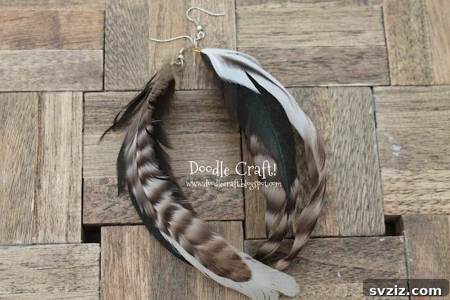 41 Brilliant Feather Projects 29 long feather earrings