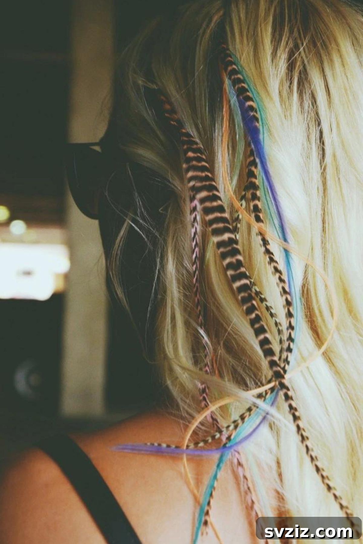 41 Brilliant Feather Projects 5 feather hair extensions