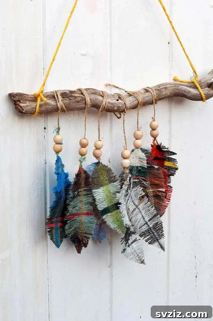 41 Brilliant Feather Projects 42 Upcycled fabric feathers