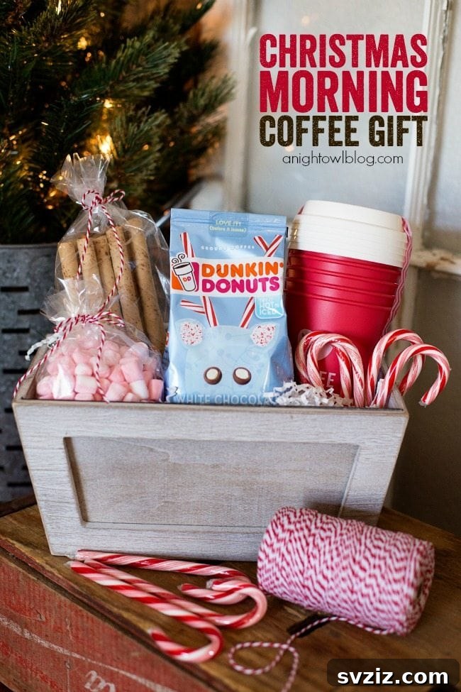20 Delightful DIY Christmas Gift Baskets for Everyone 16 Coffee Addict gift basket