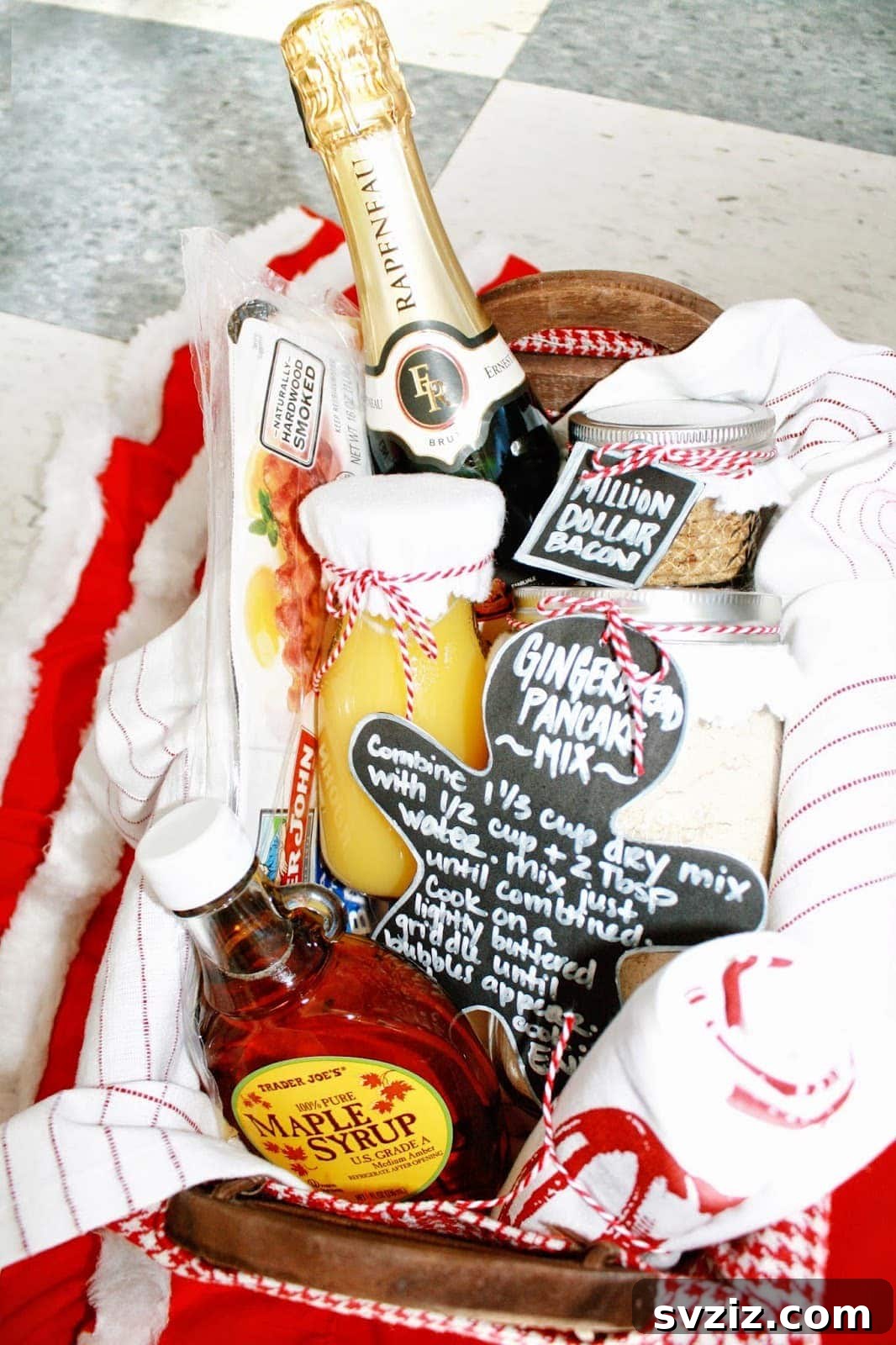 20 Delightful DIY Christmas Gift Baskets for Everyone 17 Breakfast Kit gift basket for foodies