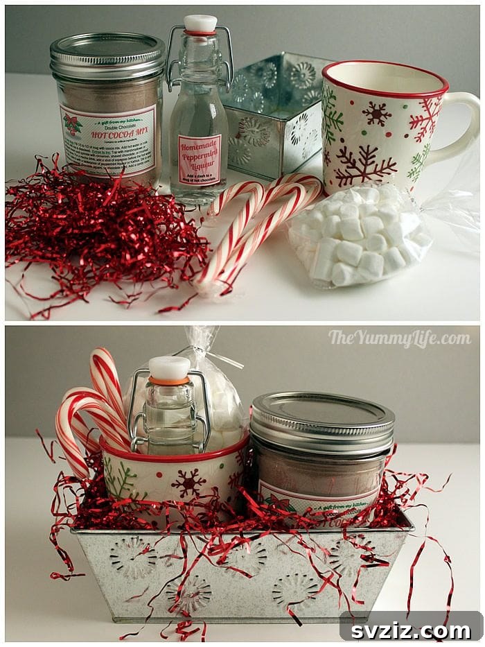 20 Delightful DIY Christmas Gift Baskets for Everyone 18 Hot Cocoa Starter Pack gift