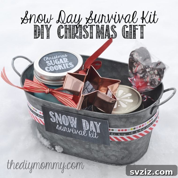 20 Delightful DIY Christmas Gift Baskets for Everyone 22 Snow Day Kit Christmas gift